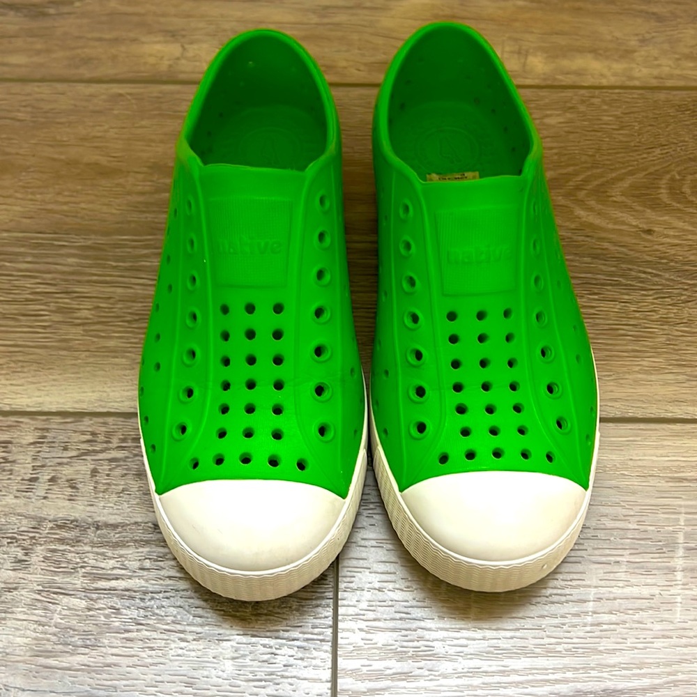 Bright green size 2 Native shoes